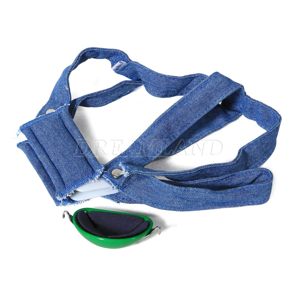 Dental Orthodontic High -Pull Headgear With Rigid Chin Cap High Pull Strap Blue