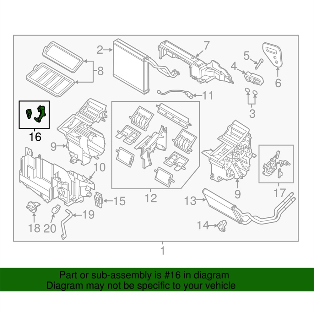 Fit For 2014-2018 Mazda 3 Replacement Temperature Link Set Assembly BHS2-61-A20A
