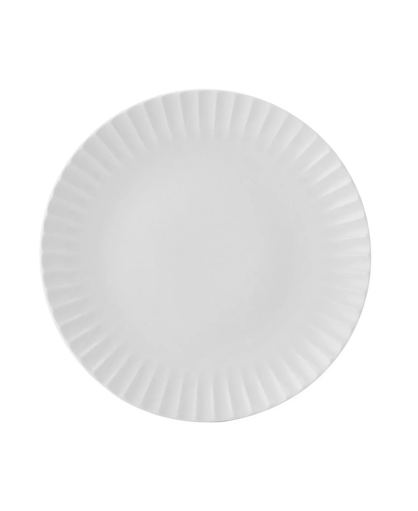 Pfaltzgraff Fluted Grace 3-Pc. Dinnerware Set, - White