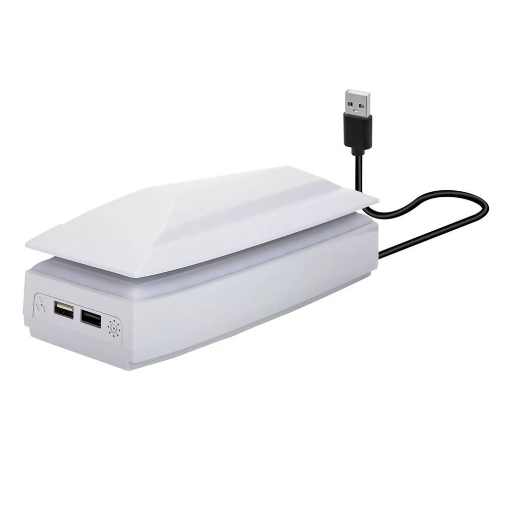 Adjustable Cooling Fan for PS5 Slim Disc/Digital Dustproof w/8 Modes Light;