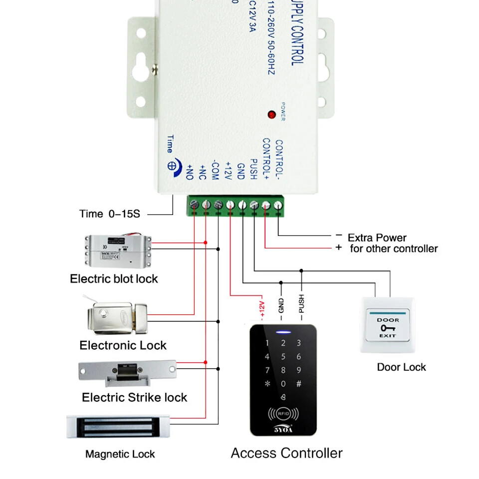 DC12V Fail Safe NC Electric Drop Bolt Locks Access Control Electronic Door Locks