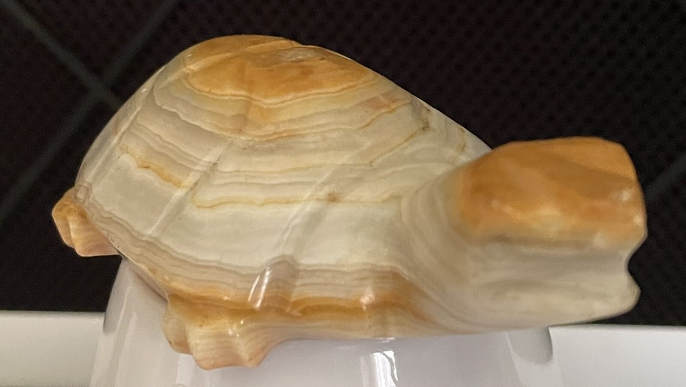4”Agate/Onyx Turtle Shaped Paperweight