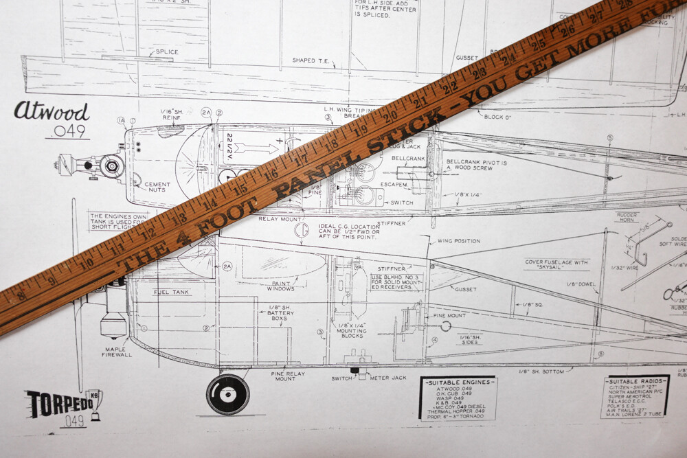 deBolt Live Wire KITTEN PLAN & RC UPDATE ARTICLE to 34" Electric Model Airplane