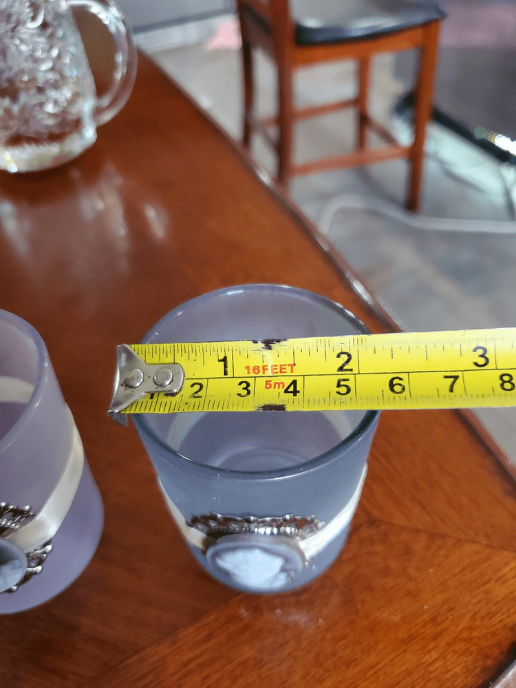 2 Cameo Votive Candle Holders