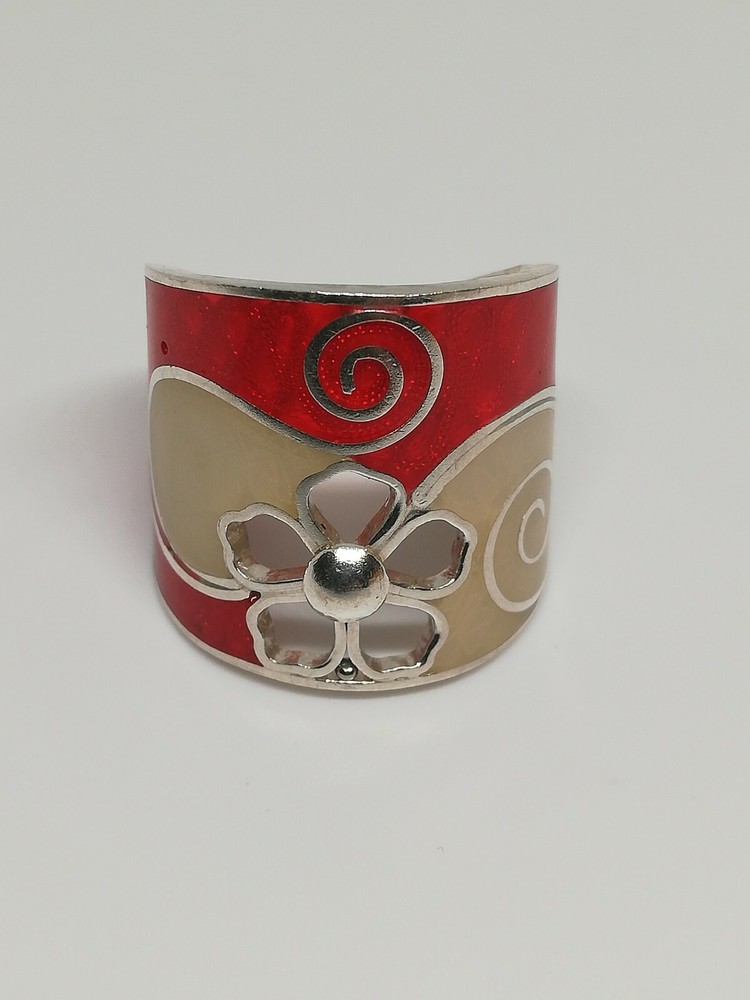 .925 Solid Silver Cocktail Party Ring New.