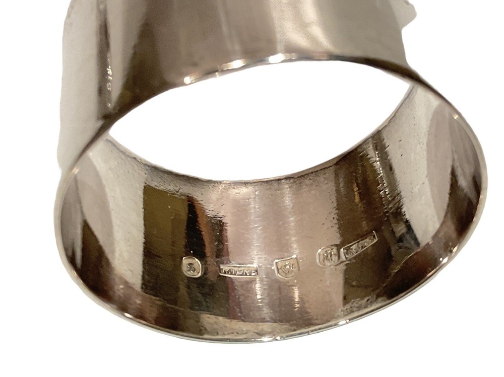 Victorian Scottish Solid Silver Napkin Ring, Edinburgh 1899
