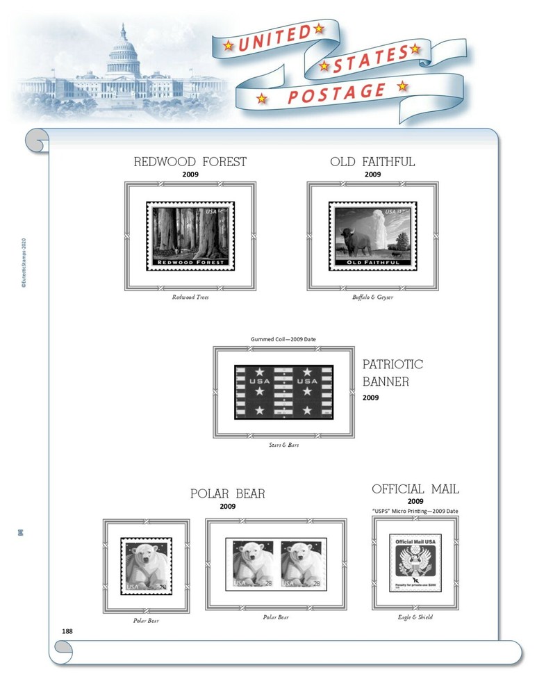 2009 U.S. Regular Issue Singles COMPLETE Supplement (White Ace Alternative)