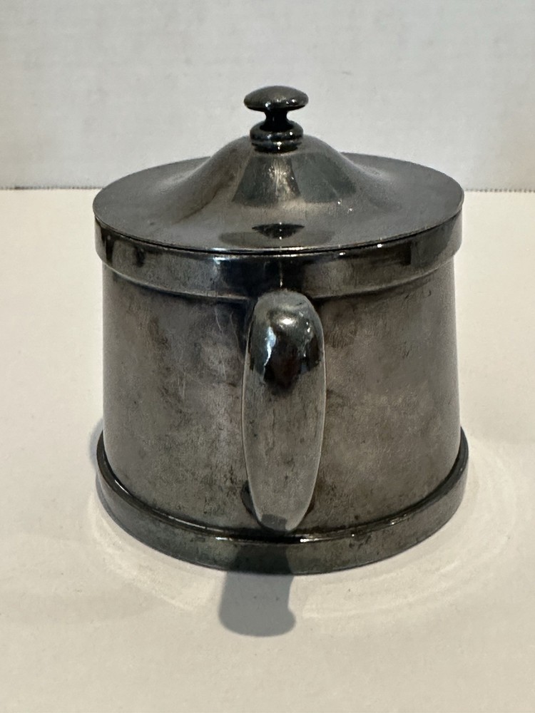 Benedict Heavy Silverplated Lidded Creamer With Nice Patina