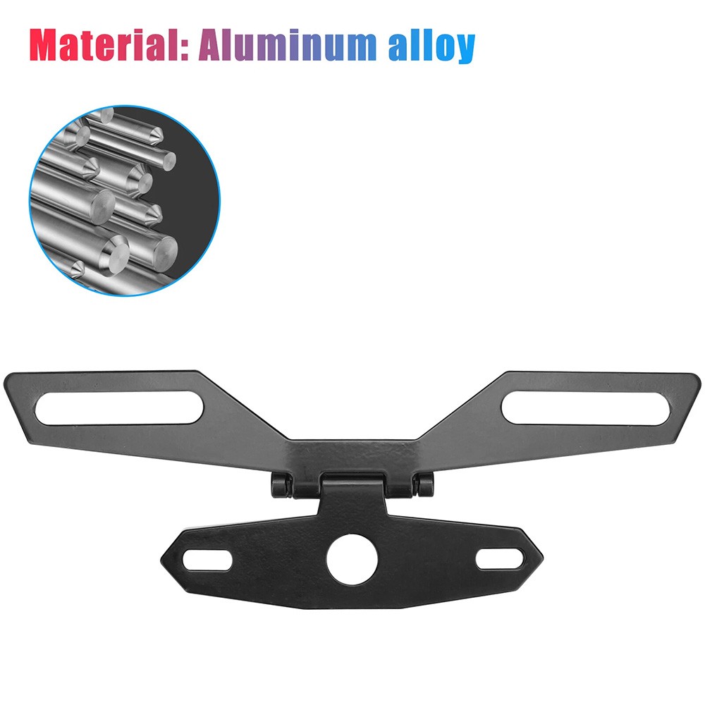 Tail Light Mount, Adjustable / Folding Motorcycle License Plate Holder
