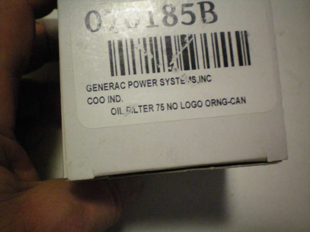 GENERAC 070185B OIL FILTER, FREE FREIGHT