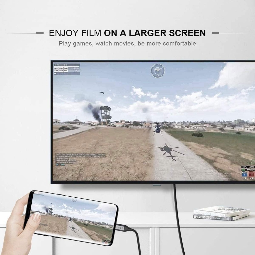 QGeeM USB C to HDMI Adapter 4K Cable