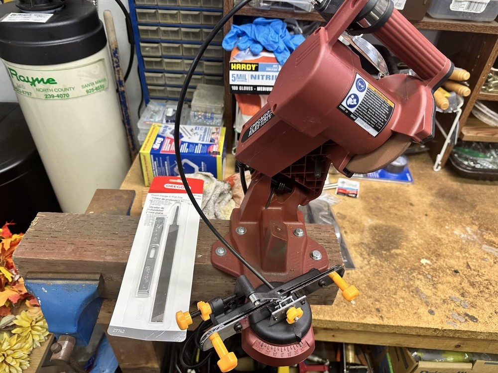 Electric Chain Saw Sharpener Power Tool Machine Rotation Sharpening Workshop NEW