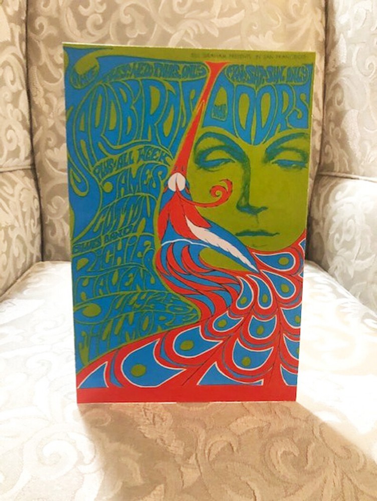 The Doors and Yardbirds Repro Concert Poster Tabletop Standee 7" X 10.5"