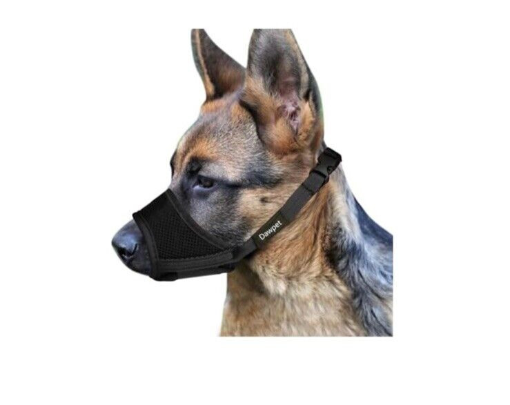 Soft Dog Muzzle, Adjustable Padded Nylon Muzzle for Large Medium Dogs Anti Ch...