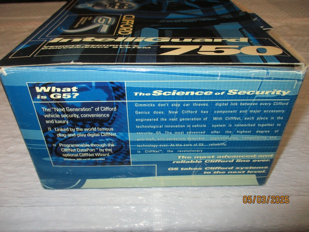 CLIFFORD INTELLIGUARD 750 G5 SECURITY SYSTEM