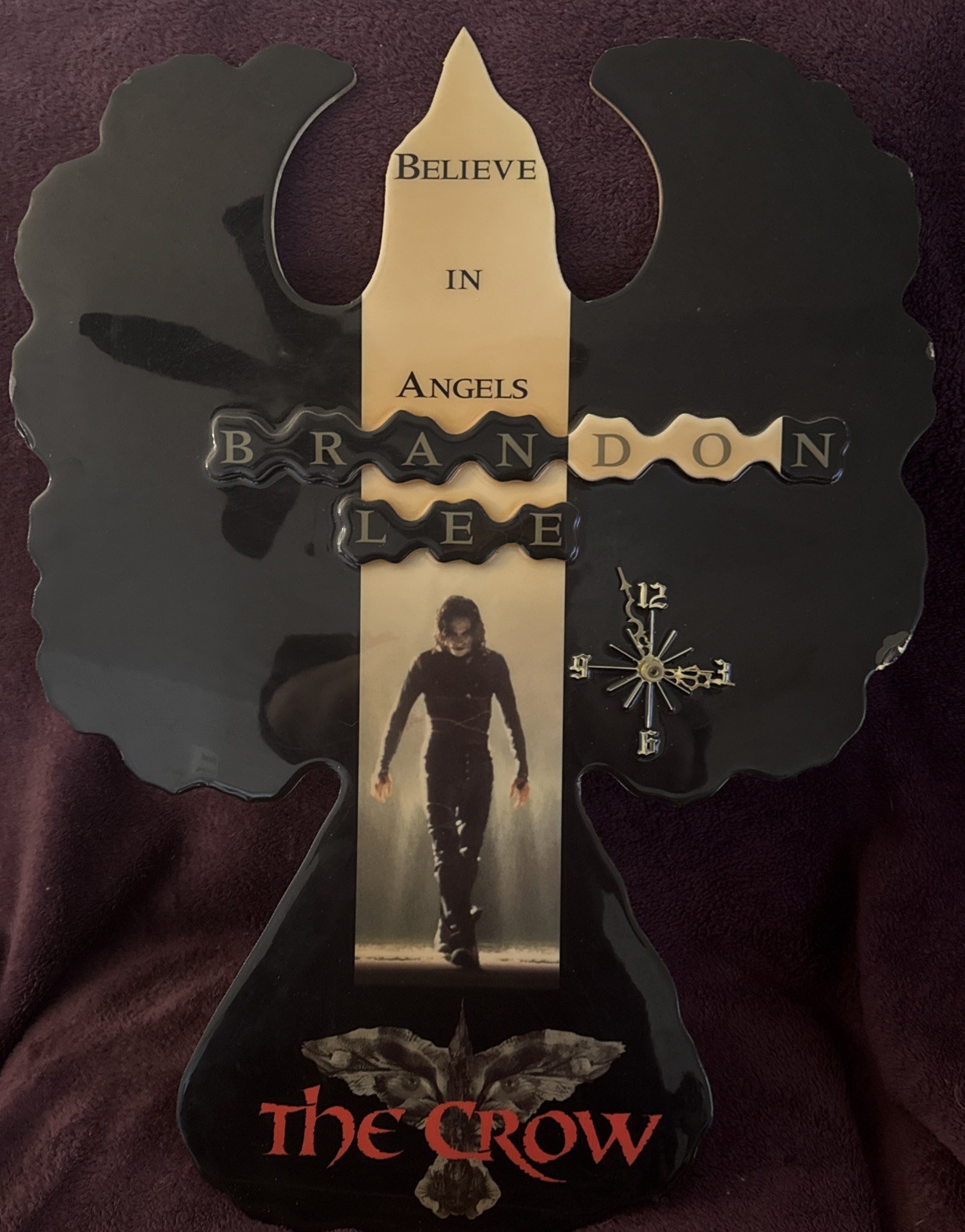 Vintage RARE! THE CROW B.Lee,Bel In Angels plastic top card board Poster Lg 28”￼