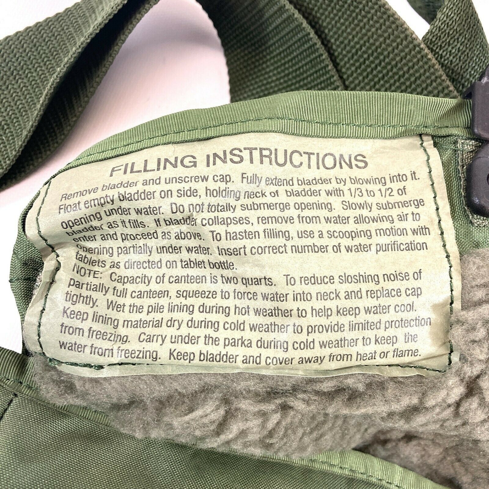 CANTEEN 2 QT QUART & 2QT OD COVER CARRIER US Military Army NO STRAP VGC