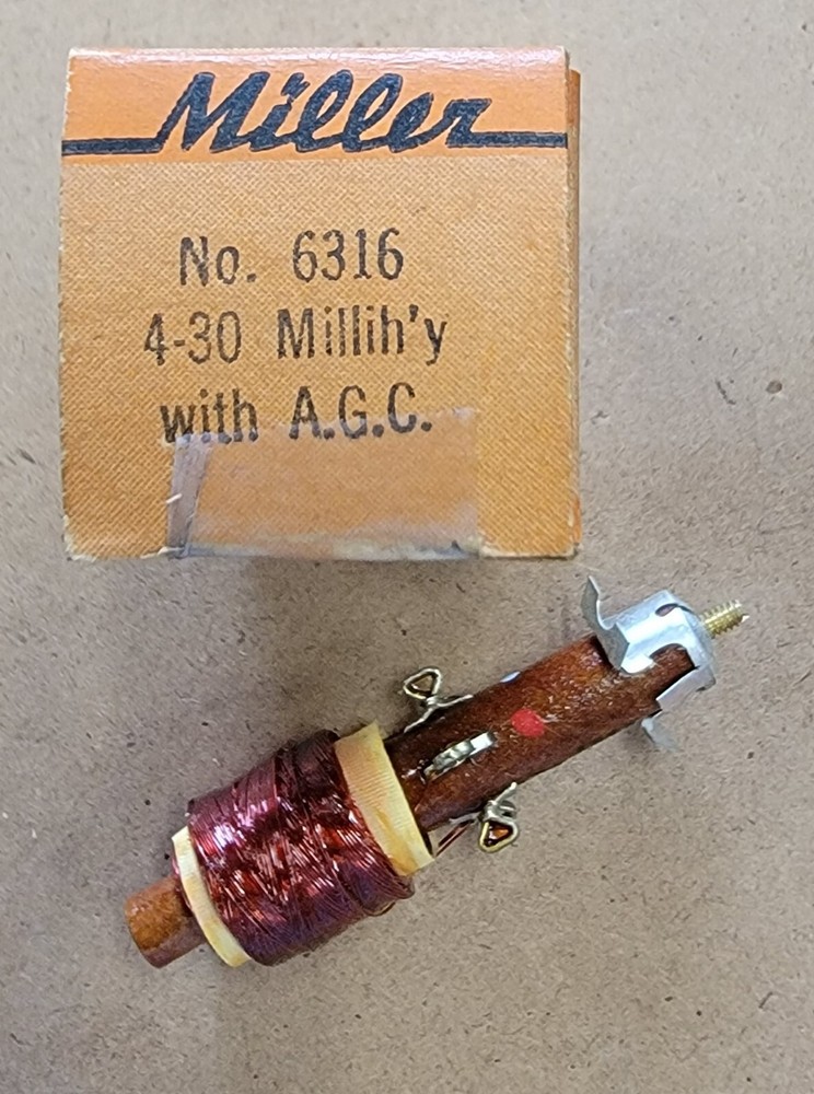 J.W.Miller 6316 4-30mh Adjustable Coil * NEW IN PACKAGE *
