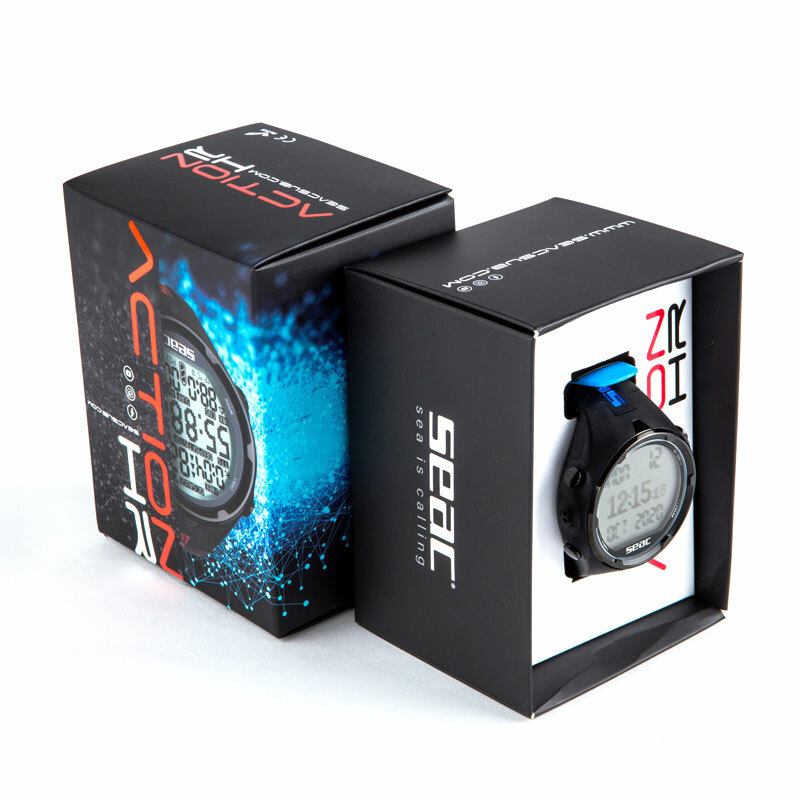 Seac Sub Action HR Black and Blue Computer Diver Diving Watch