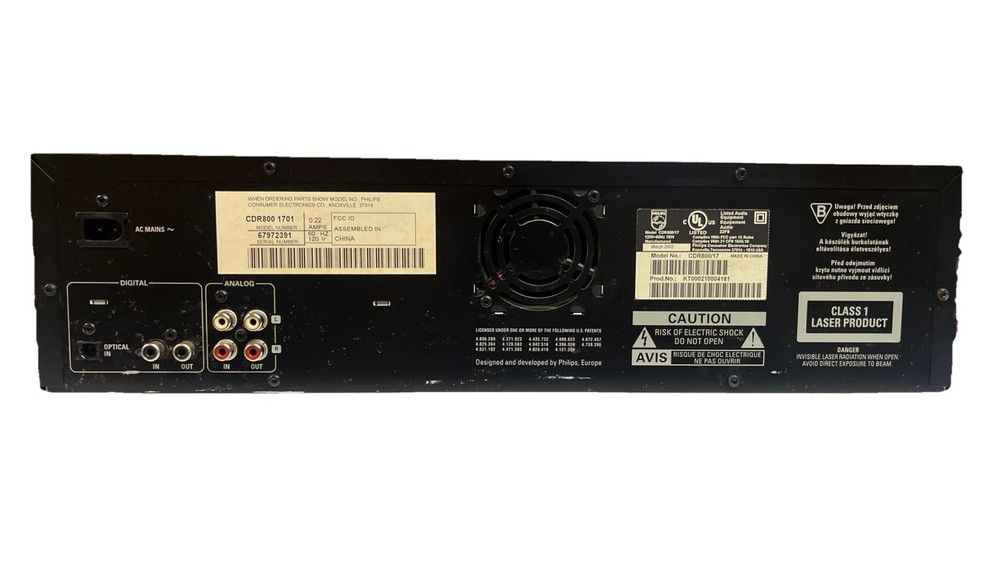 Philips CDR-800 Audio CD Recorder 3-CD Changer No Remote - Tested