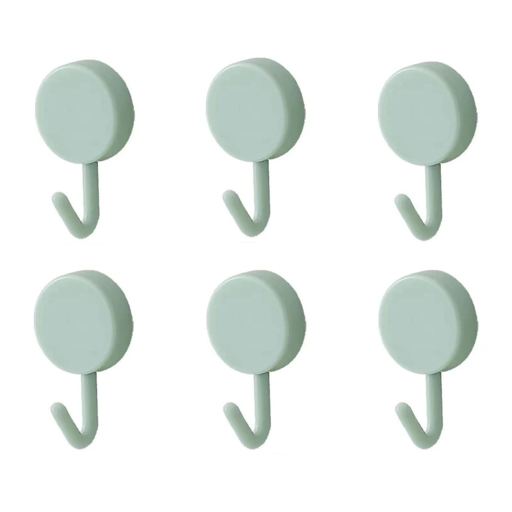 6 PCS Light Blue Adhesive Hooks Cute Utility Key Hooks for Wall Decorative