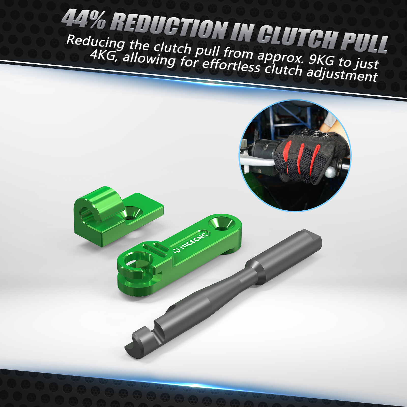 Aluminium Motorcycle One Finger Clutch Arm For Kawasaki KLR650 KLR 650 2008-2024