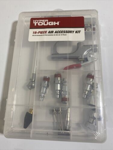 Hyper Tough 16-Piece ACCESSORY STARTER KIT AIR TOOL 1/4" COMPRESSOR PLUG COUPLER