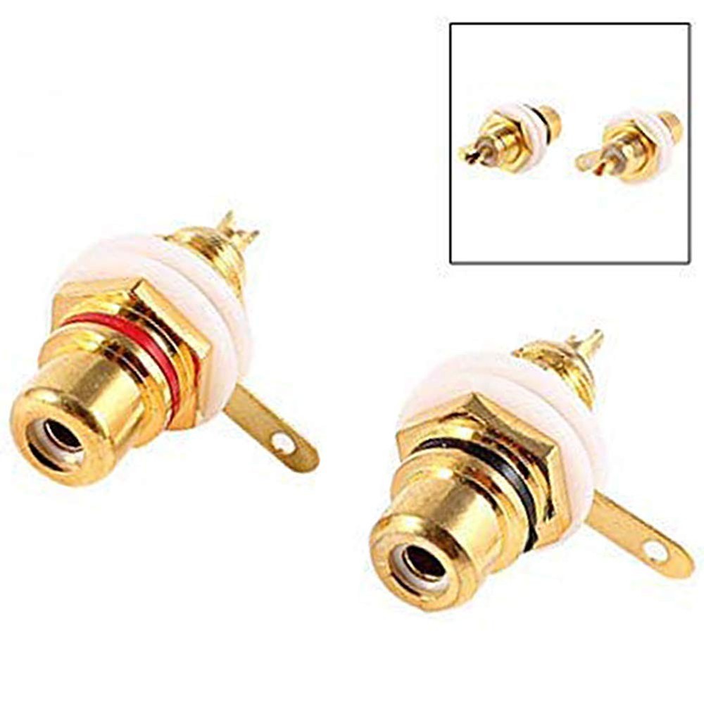 Audio Terminal Jack Panel Mount RCA Female Socket Connector Chassis Panel...