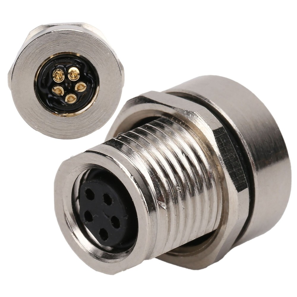 M8FS5 Panel Mounted Socket M8 IP67 Connector 5pin Plug Adapter Connector❀