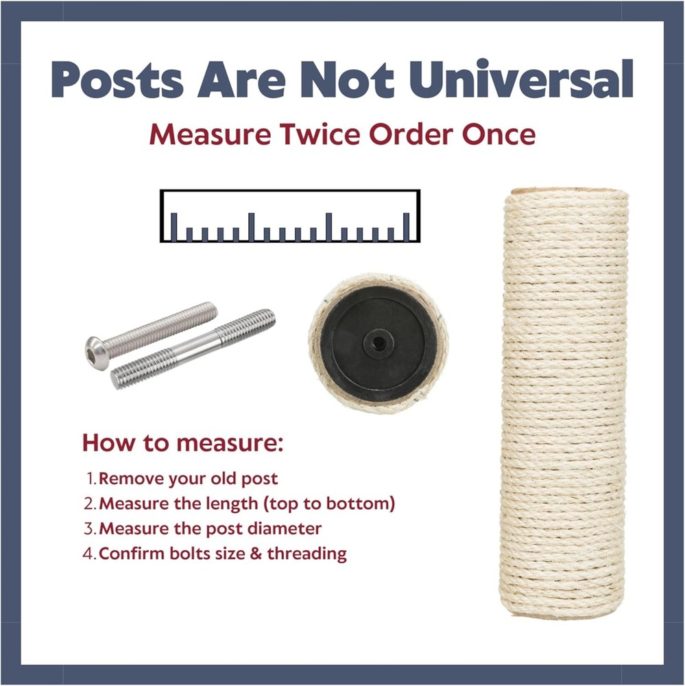 Replacement Sisal Post for Cat Scratching Posts, Backup Scratcher for Indoor ...