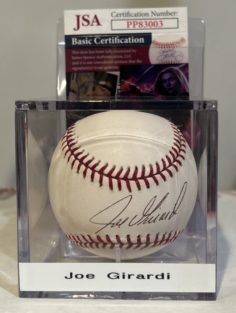 Joe Giardi Autographed Baseball JSA Certification