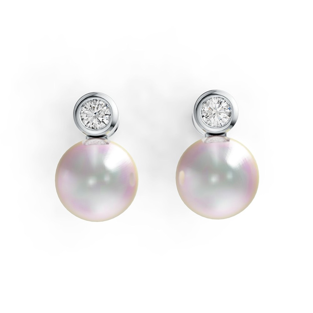 Sterling Silver Semi Mount Earrings Setting Round RD 8x8mm