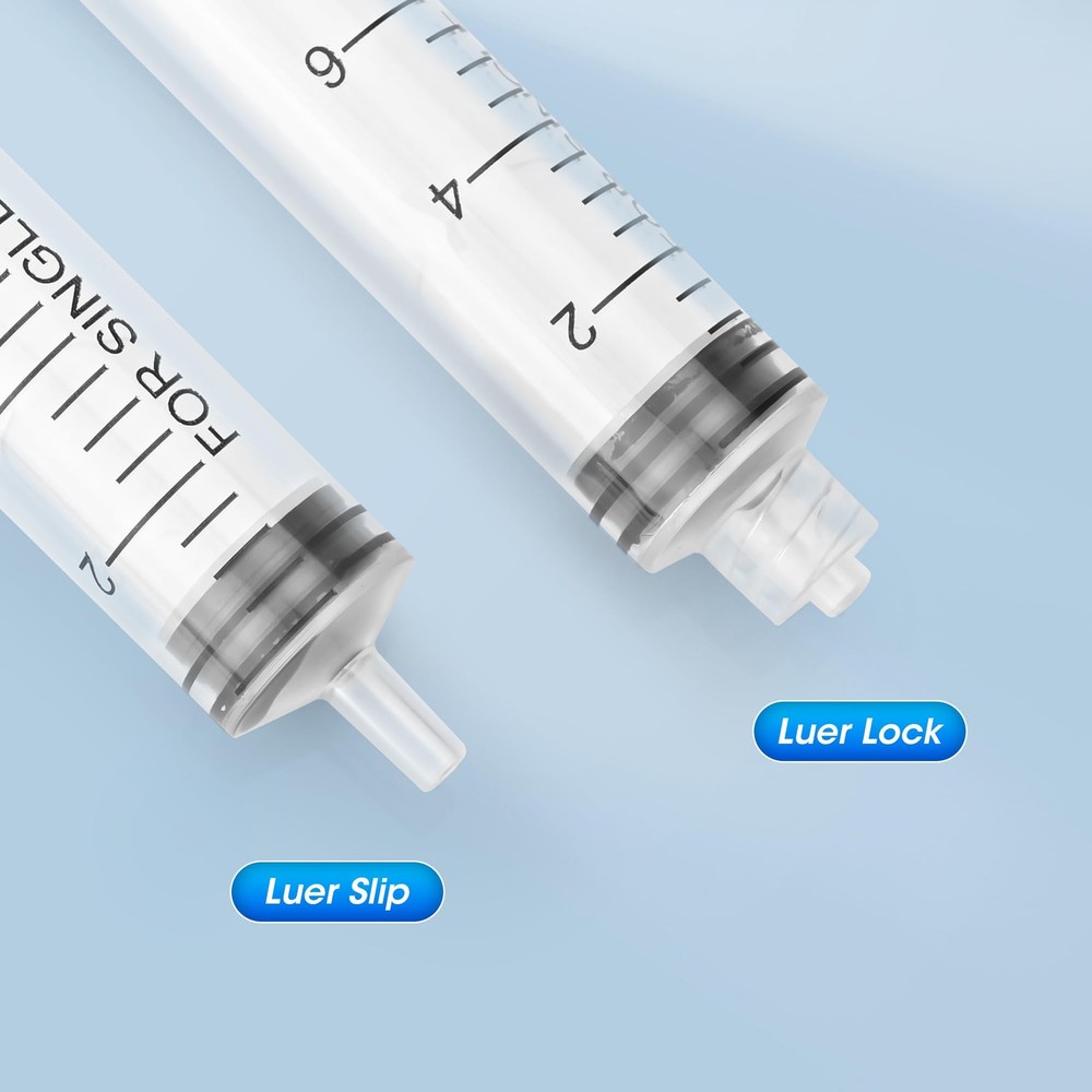 10 Pack 20 ml Syringe Without Needle, with Cap Transparent