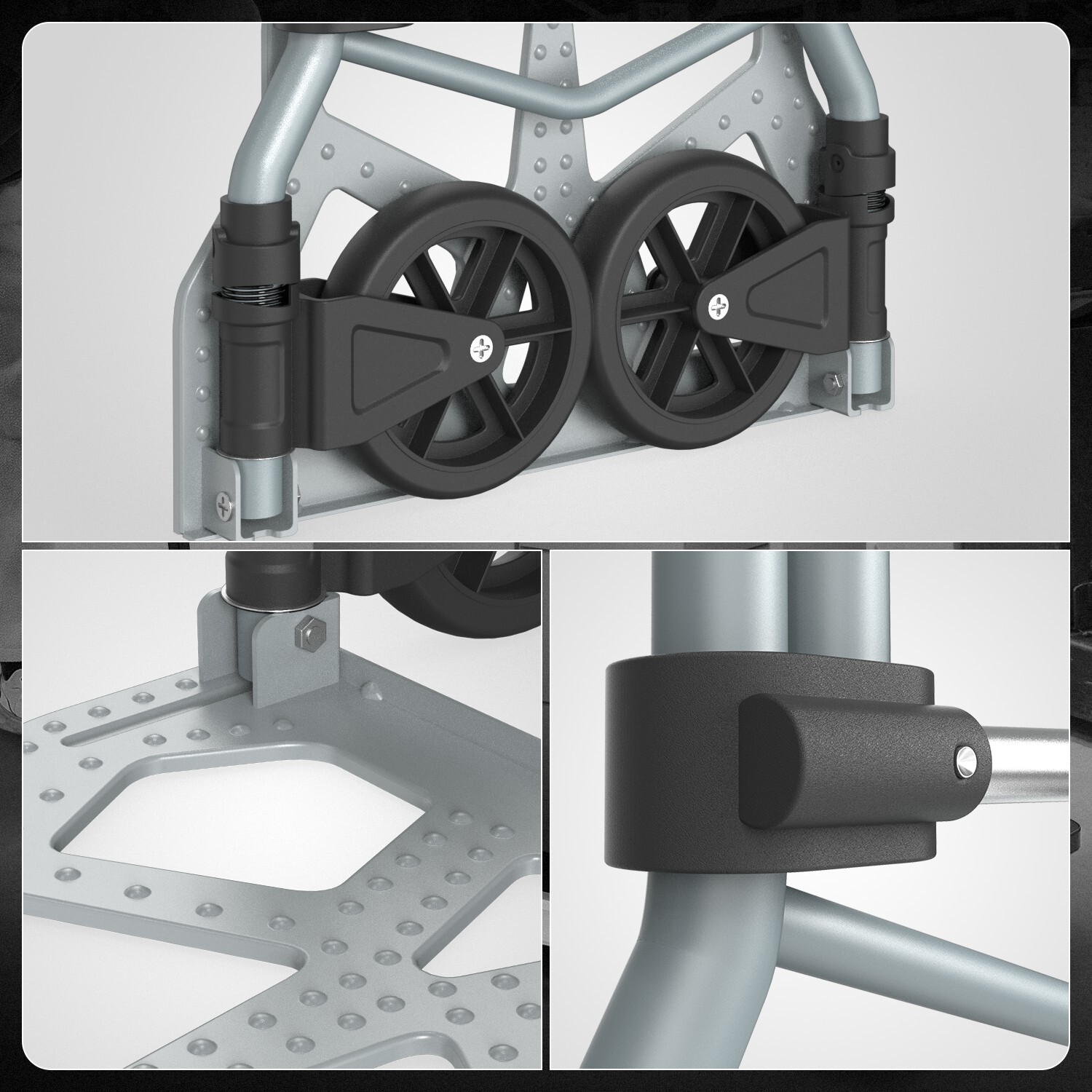 220 bs Cart Folding Dolly Collapsible Trolley Push Hand Truck Moving Office Home