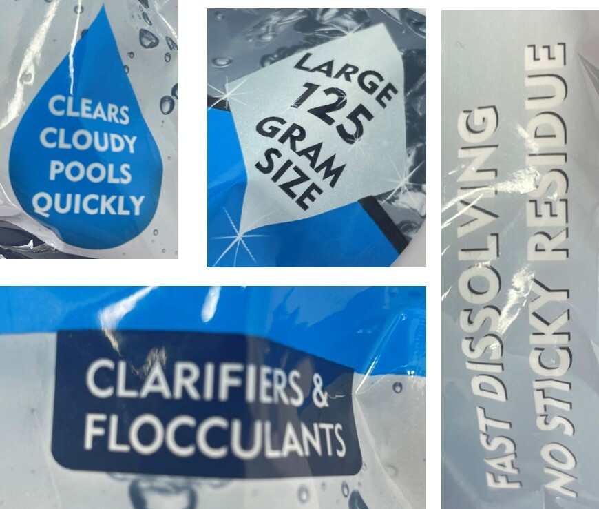 Sparkle pill pool clarifier tablet flocculent lochlor pool maintain clear water