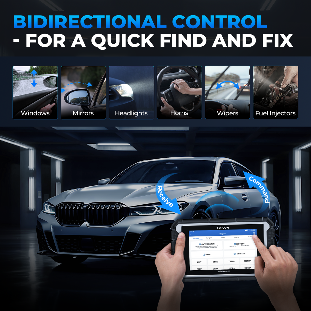 2025 TOPDON AD900BT Bidirectional Scanner Full System Diagnostic Tool ECU Coding