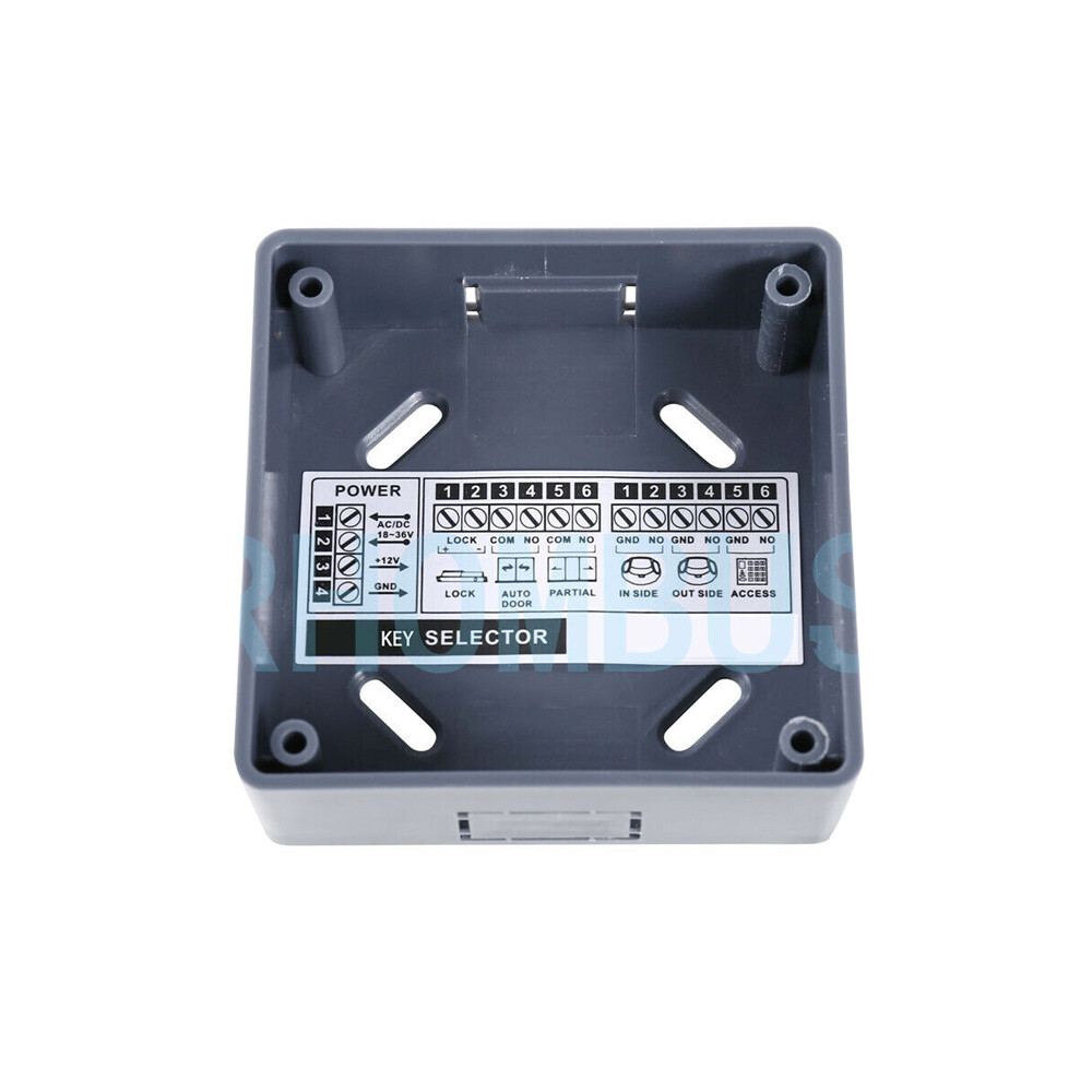 Stainless Steel Panel 5-Range LCD Key Selector Switch For Access Auto-Door