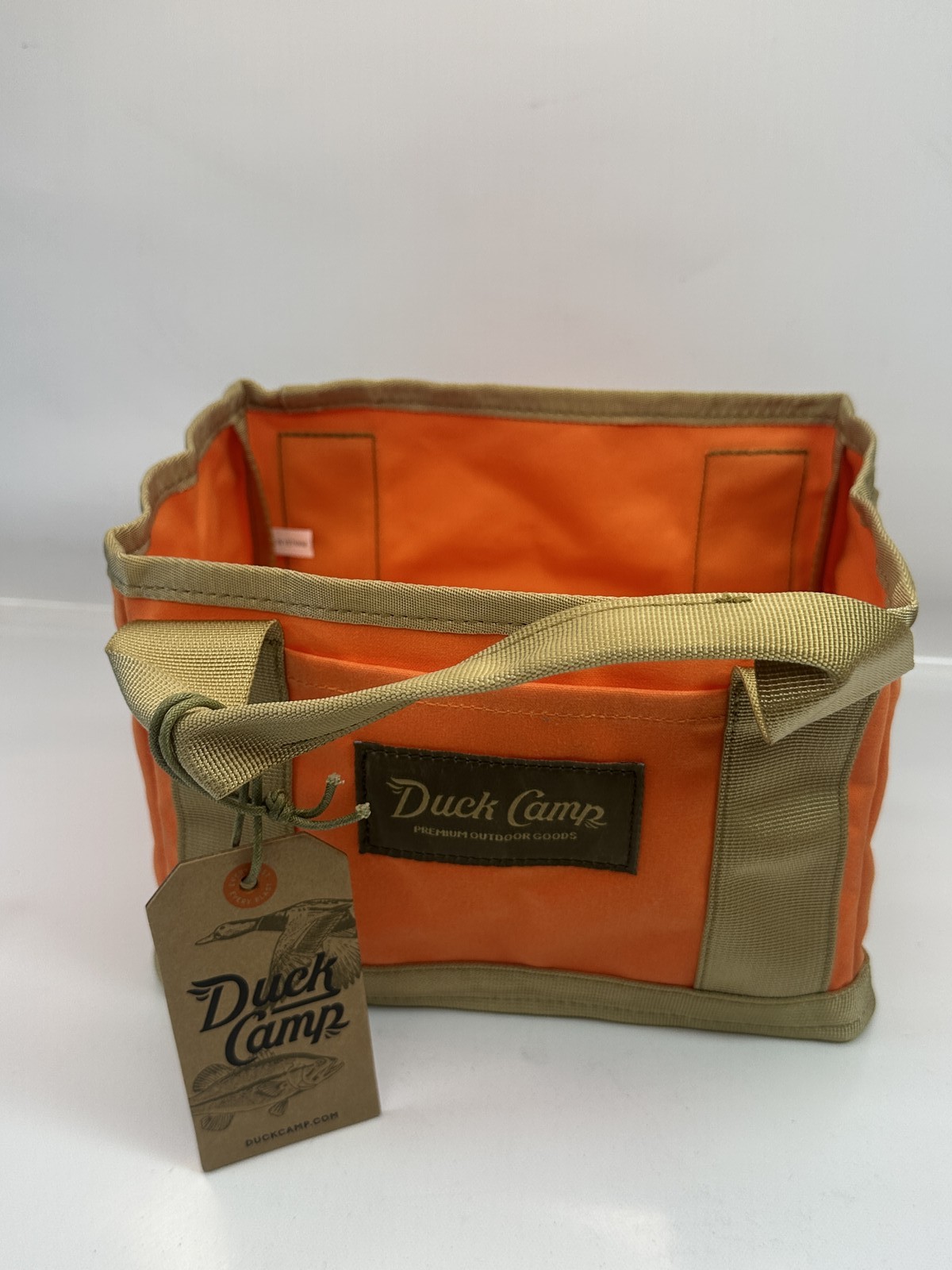 Duck Camp Premium Outdoor Goods Waxed Canvas Field Tote Bag Hunter Orange Small