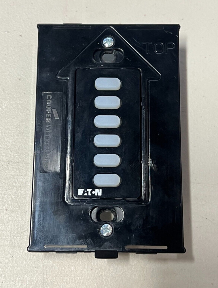 Eaton Cooper PRCDS6B PRC Digital Network Switch 6-button (Black) Used