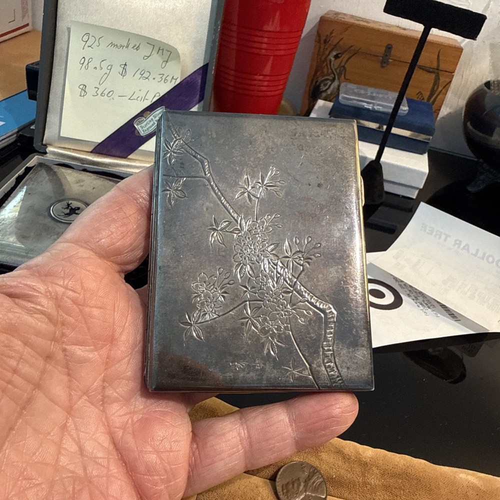 Silver 950 Cigarette Case By Kuyeda