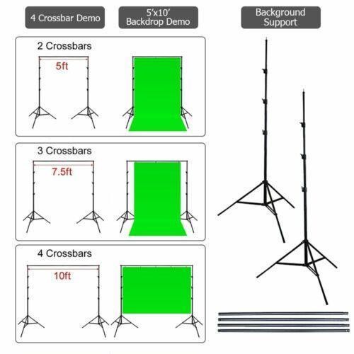 Kshioe Studio Camera Photography Lighting Umbrella Softbox Backdrop Stand Kits