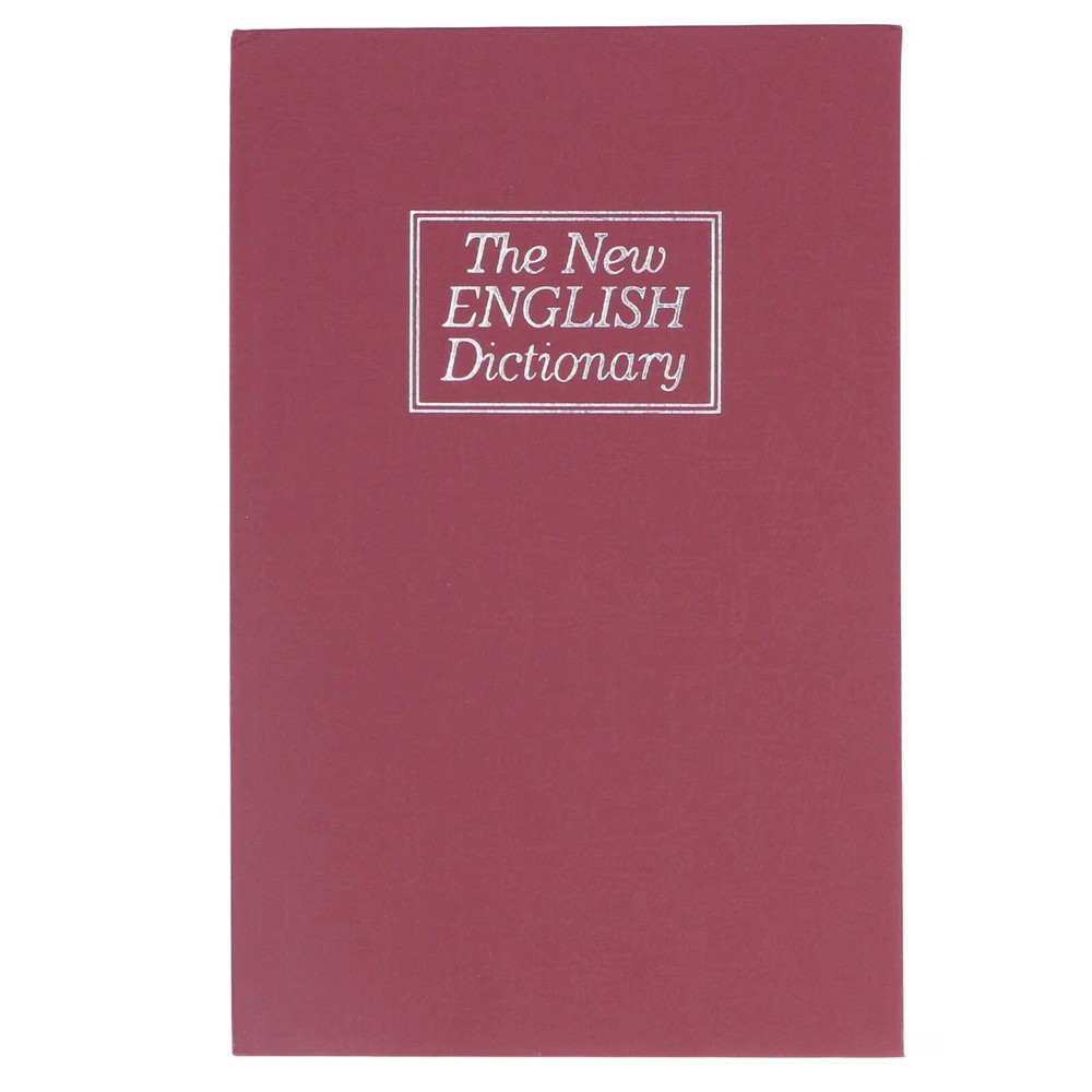 Dictionary Book Safe with Key Lock – Hidden Security Box – Large Red