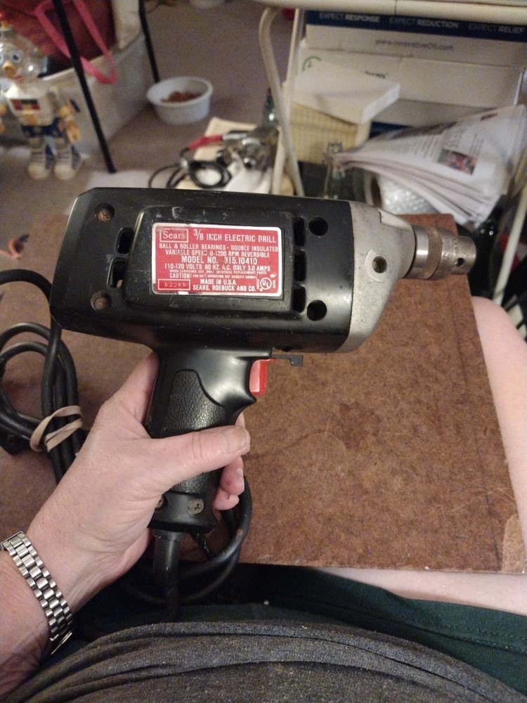 Sears Craftsman 3/8 Inch Drill Corded Variable Speed Reversible | Made In USA