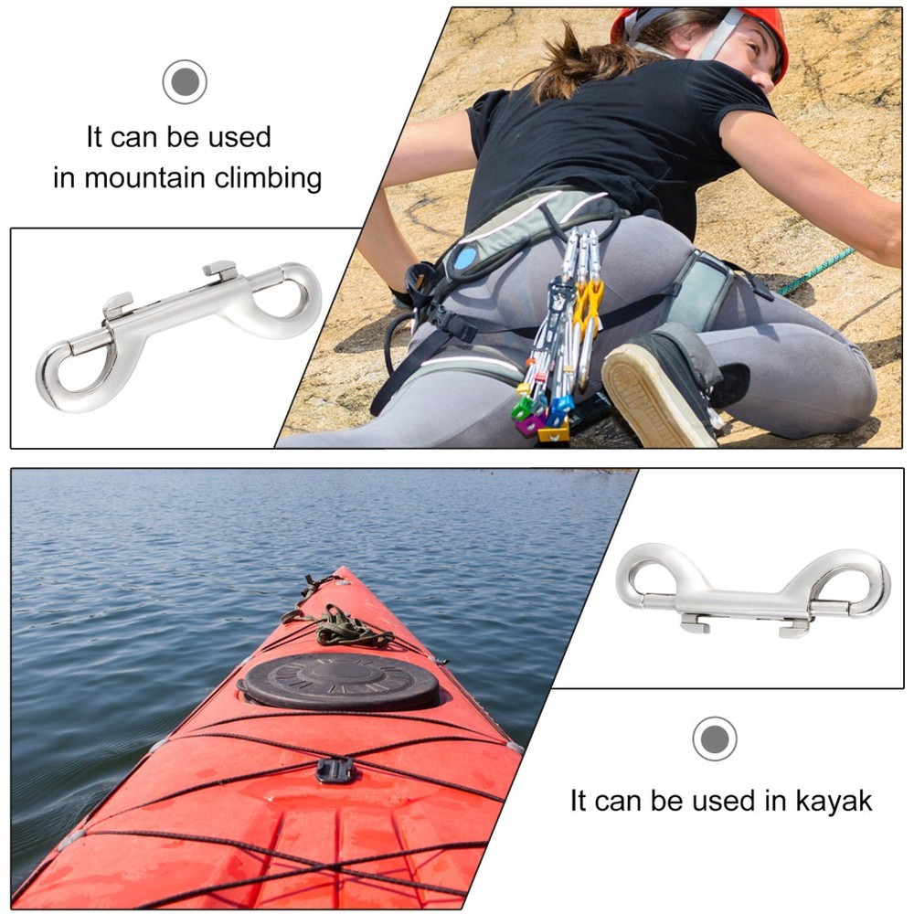 Double Ended Trigger Hook Snap Clips 4 Pcs for Ropes and Chains