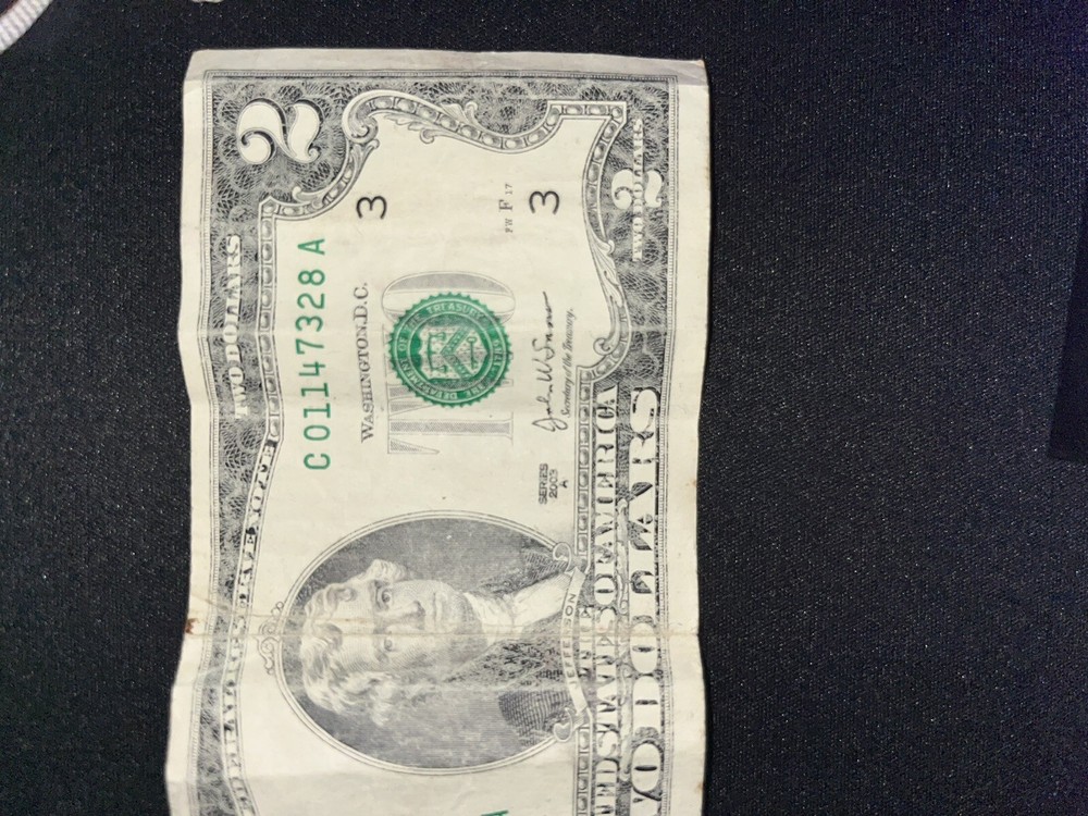 two dollar bill 2003 Series A