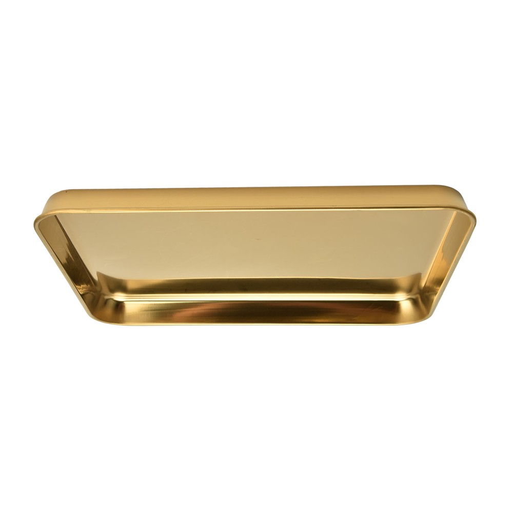 Stainless Steel Rectangular Tray Flat Bottom Plate Restaurant Home Golden Fla US