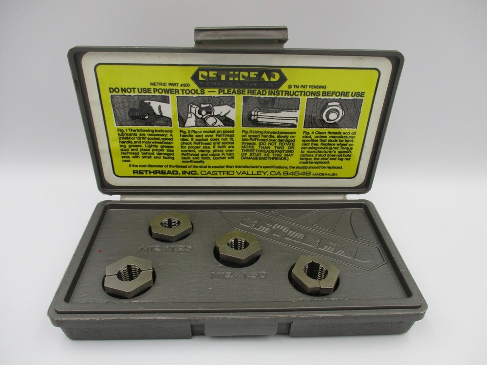 RETHREAD Metric # 203 Thread Chaser Set