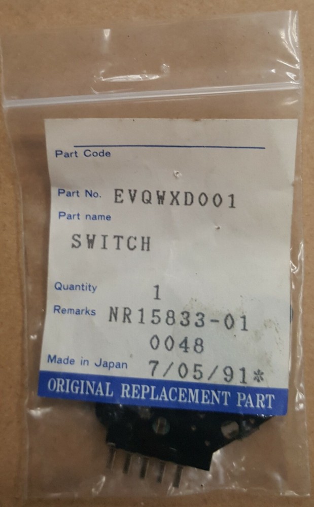Panasonic EVQWXD001 VCR Mode Selector Switch Assembly * NEW in PACKAGE *