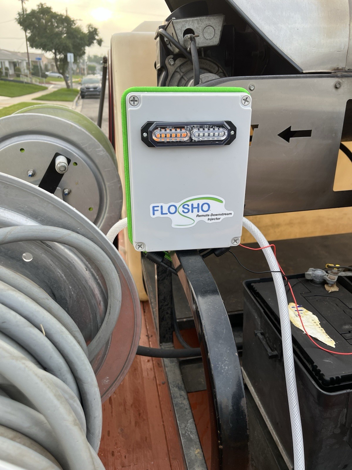 FloSho Long-Range Remote Downstream Injector System Chem/Rinse Switch Controller