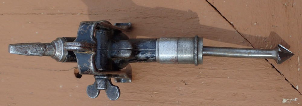 Excellent Rare and Scarce Adjustable 1858 Dated Angle Drill Attachment With Bit